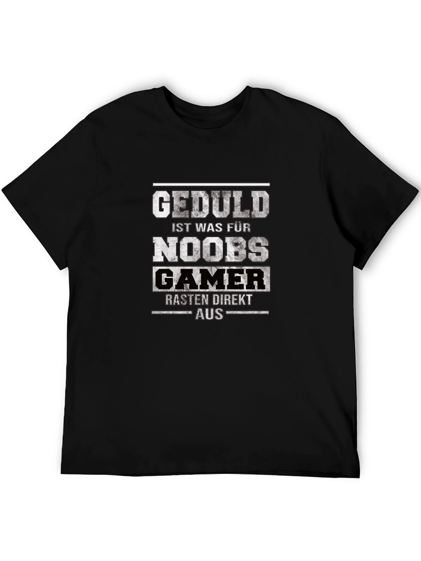 Geduld Noobs Gamer Black T-Shirt
