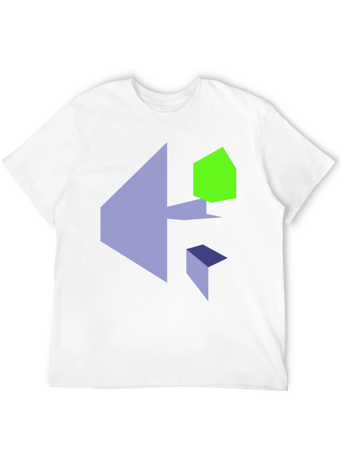 Abstract Geometric Print Black T-Shirt