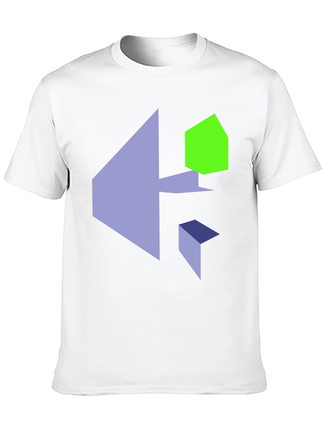 Abstract Geometric Print Black T-Shirt
