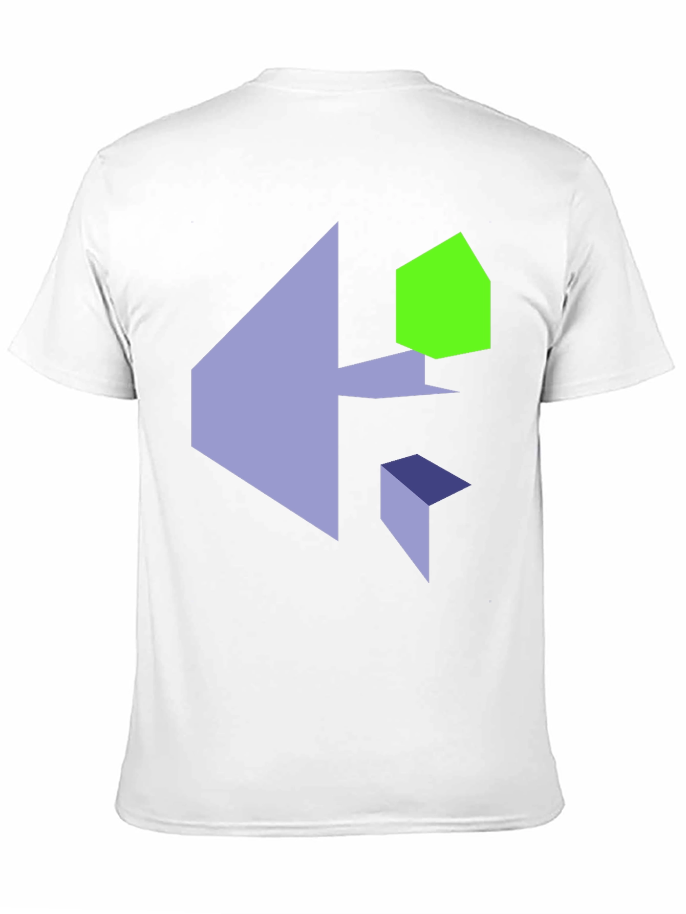 Abstract Geometric Print Black T-Shirt