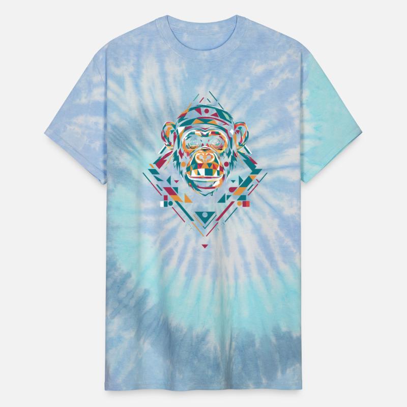 Geometric Chimpanzee Colorful Tribal Art