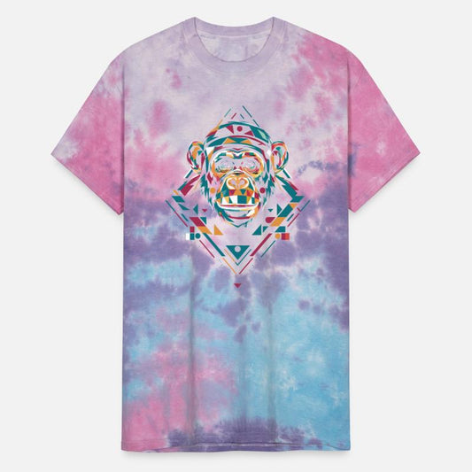 Geometric Chimpanzee Colorful Tribal Art