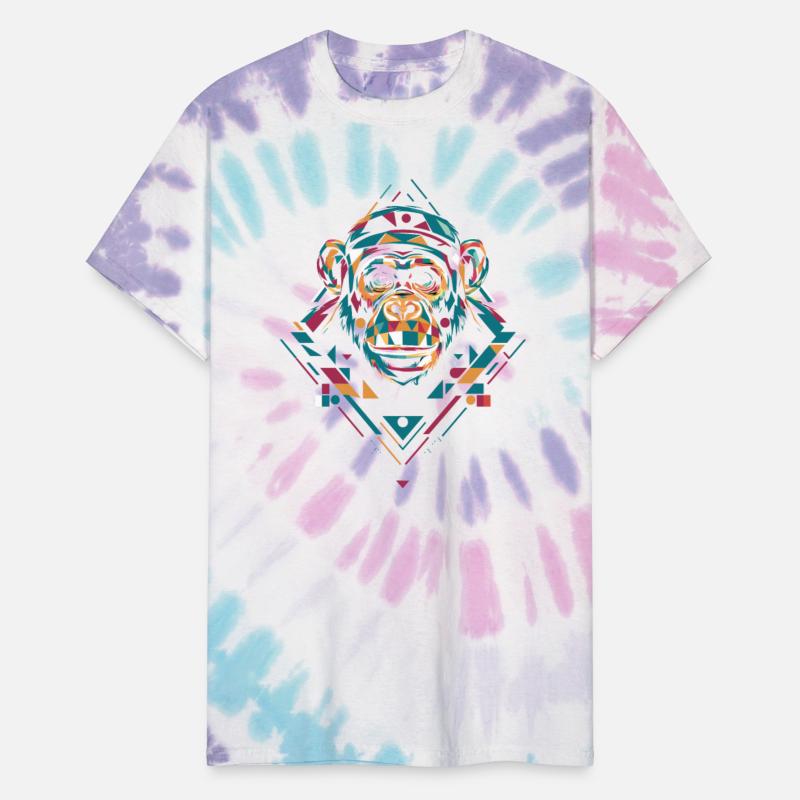 Geometric Chimpanzee Colorful Tribal Art
