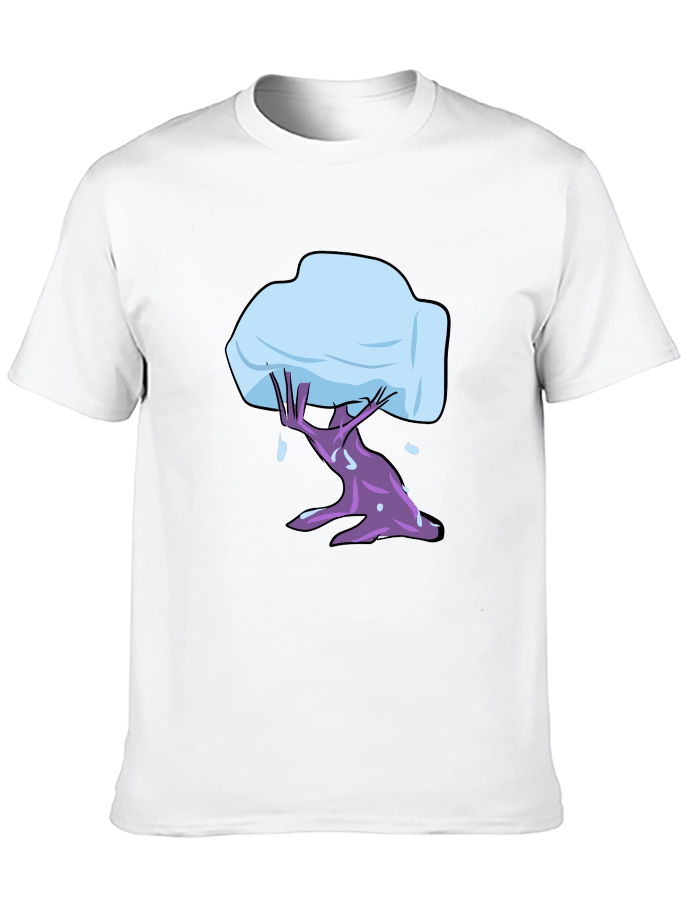 Abstract Tree Graphic Black T-Shirt