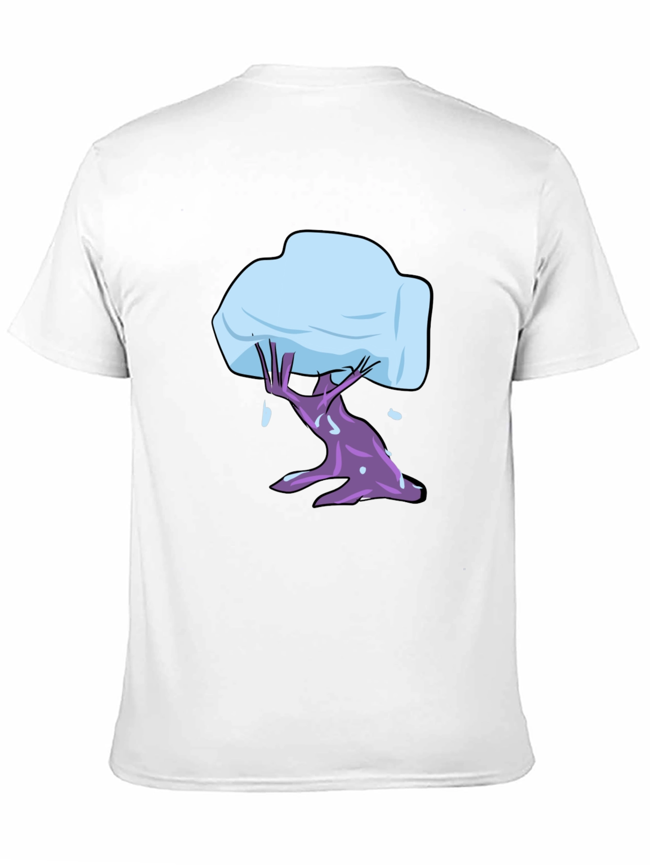 Abstract Tree Graphic Black T-Shirt