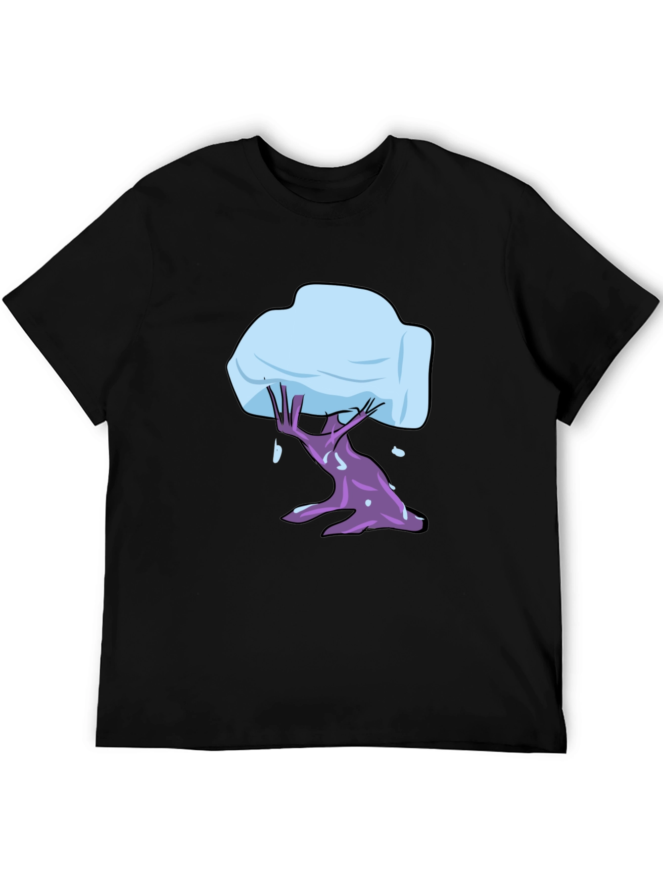 Abstract Tree Graphic Black T-Shirt