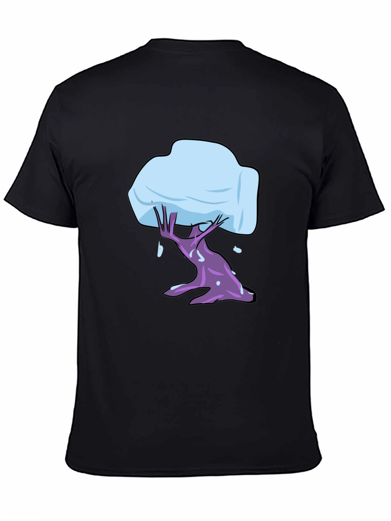 Abstract Tree Graphic Black T-Shirt