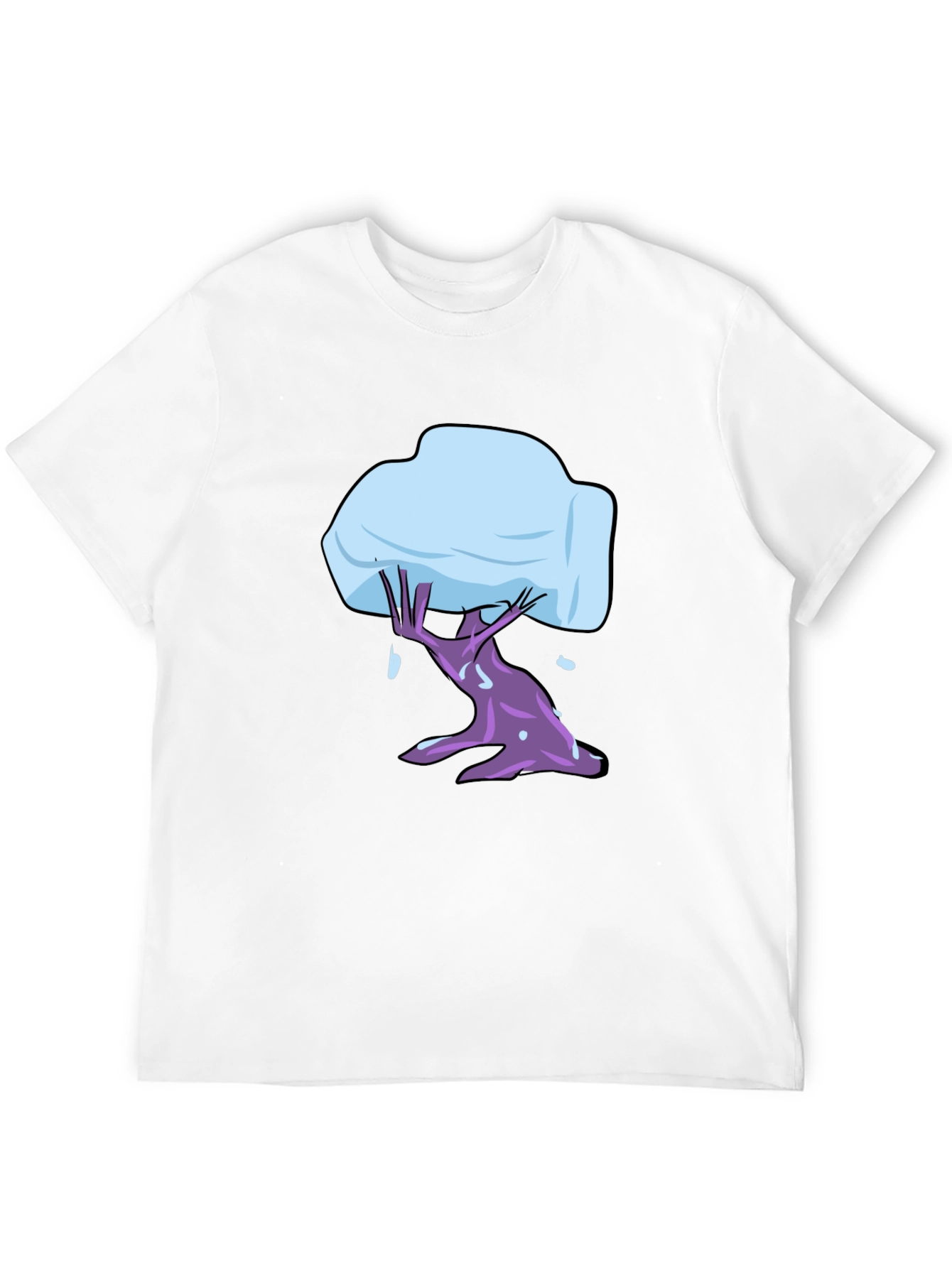 Abstract Tree Graphic Black T-Shirt