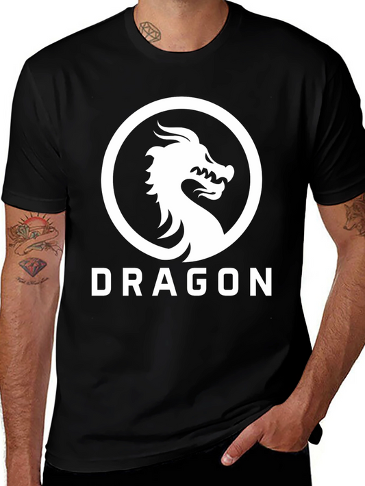Dragon Graphic Tee - Black Casual Shirt