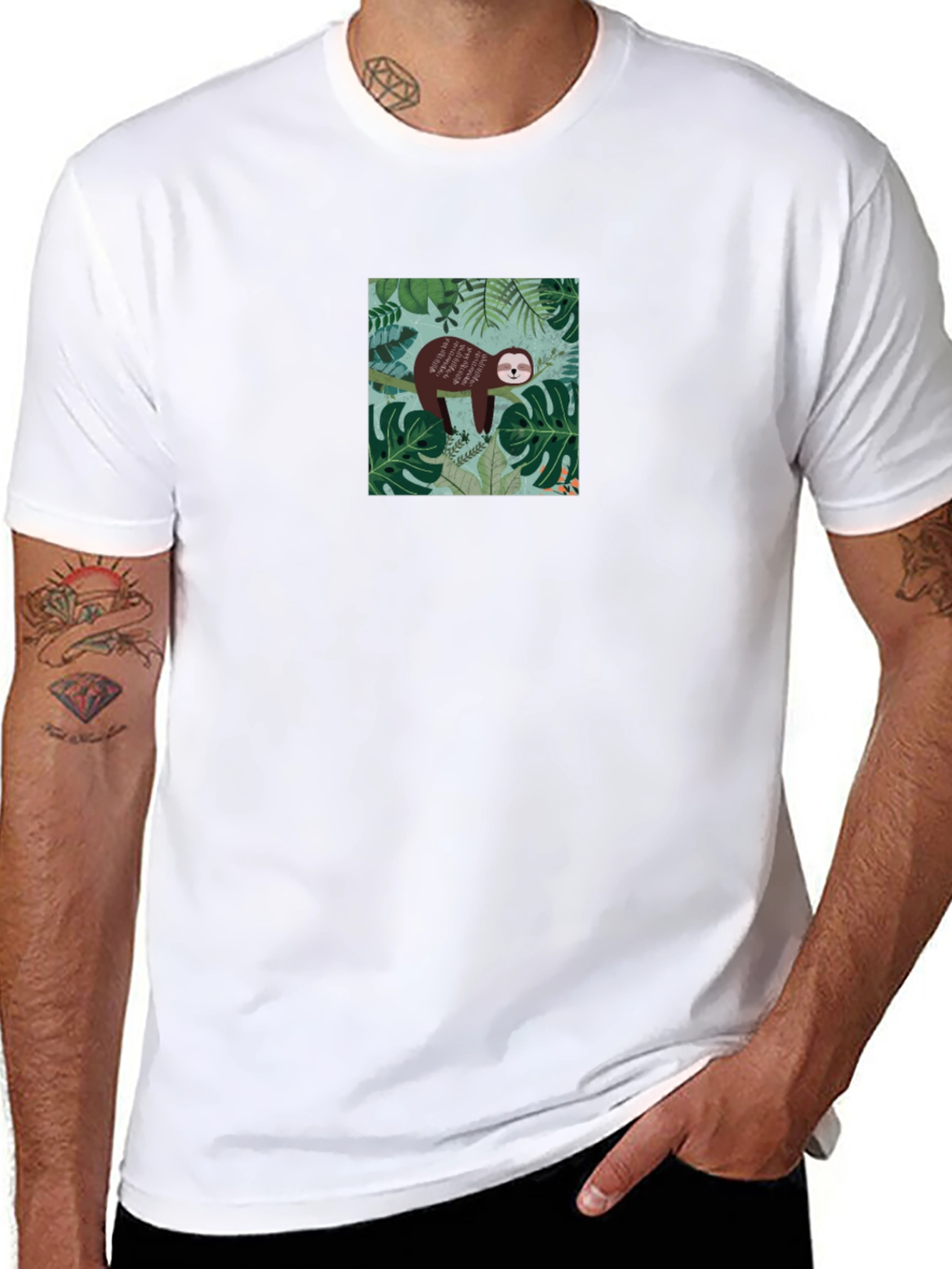 Sloth Graphic T-Shirt - Relaxed Jungle Vibes