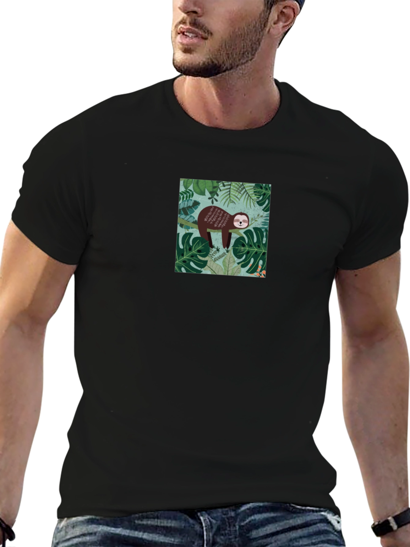 Sloth Graphic T-Shirt - Relaxed Jungle Vibes