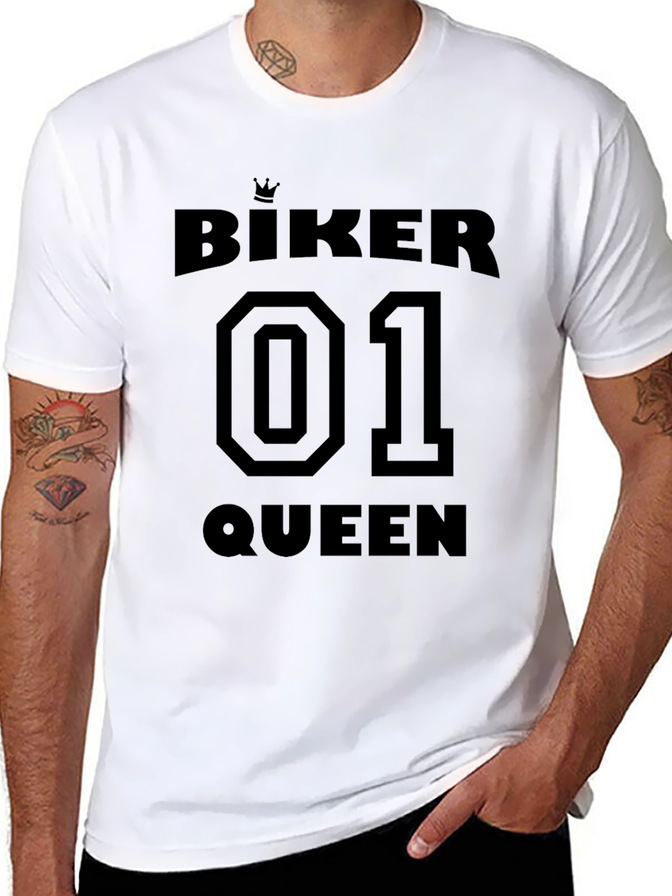 Biker Queen 01 Black Graphic Tee
