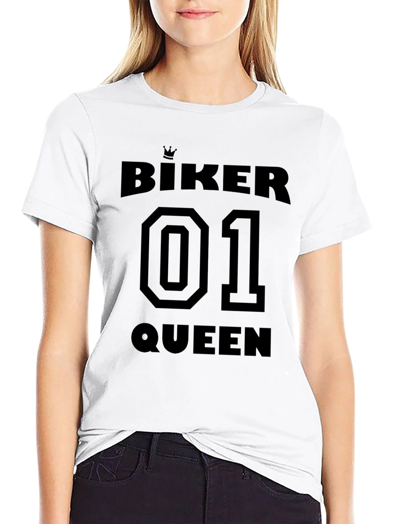 Biker Queen 01 Black Graphic Tee