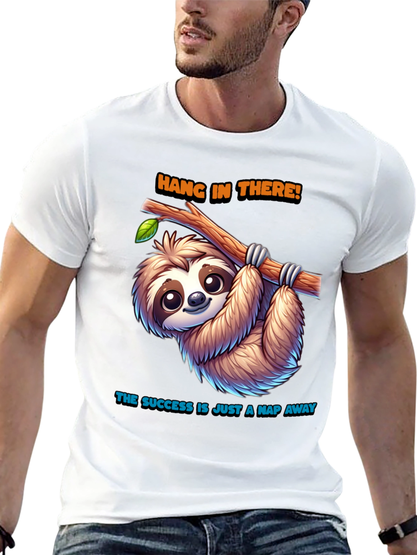 Hang In There Sloth Graphic T-Shirt