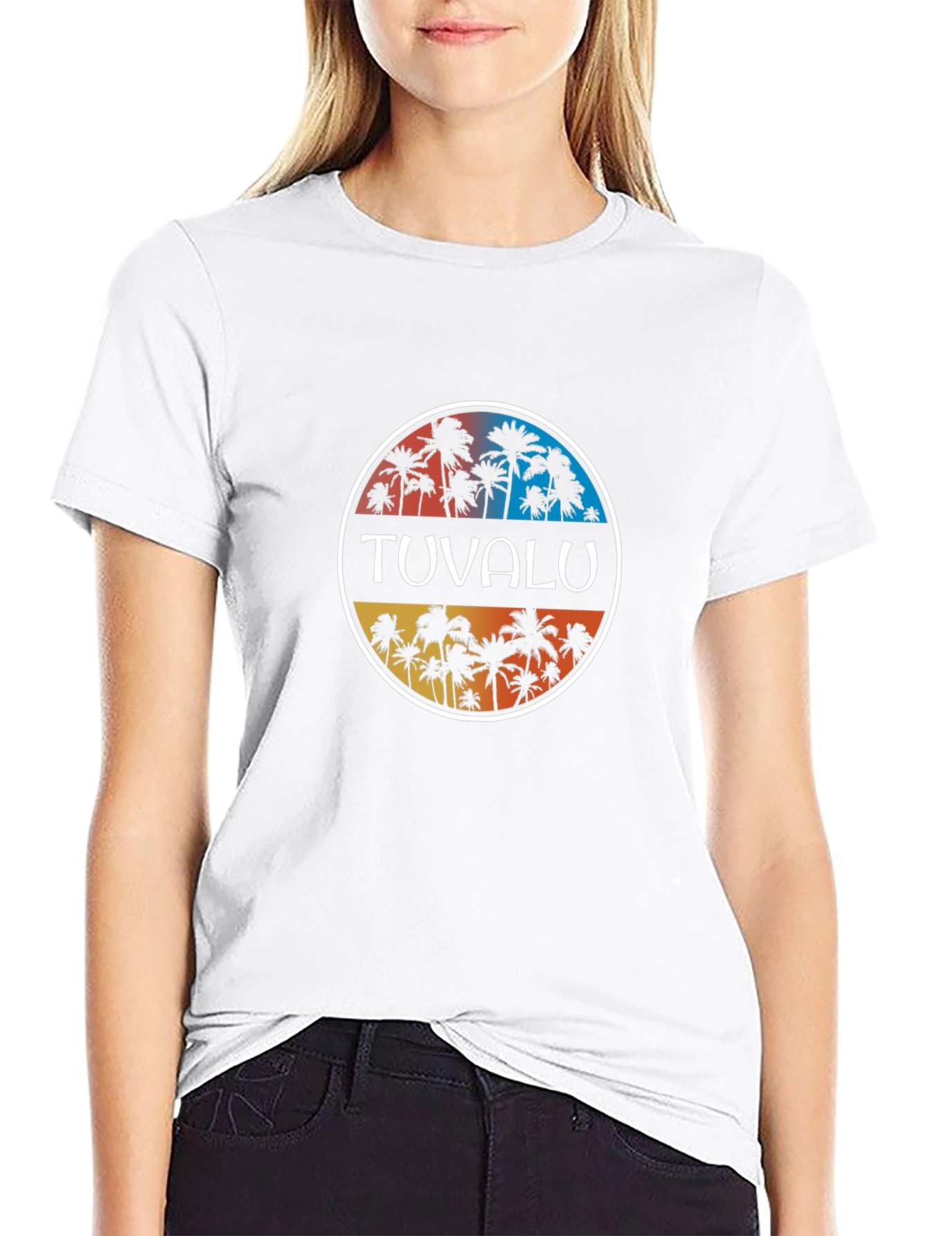 Tuvalu Palm Tree T-Shirt - Island Life Style