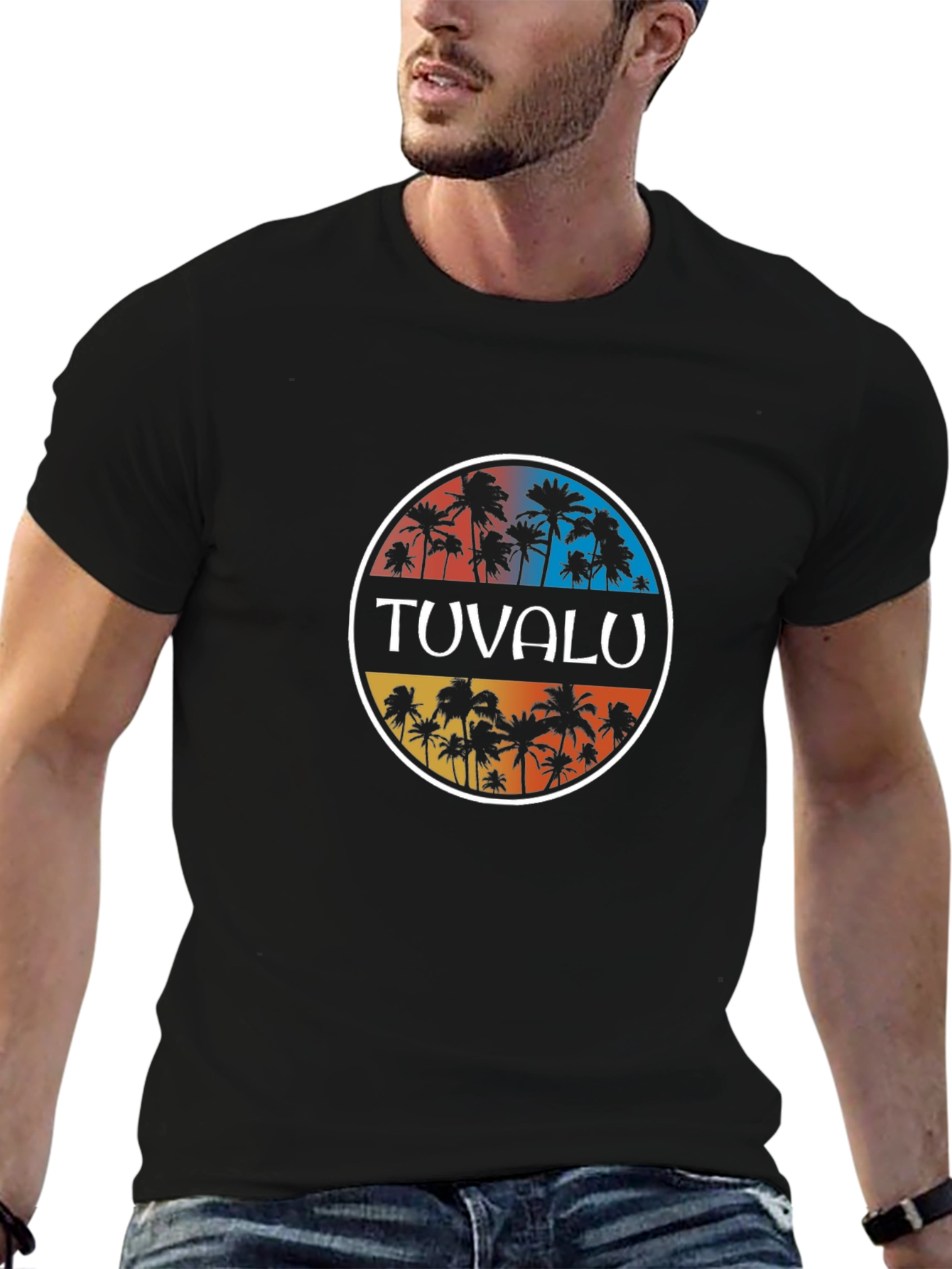 Tuvalu Palm Tree T-Shirt - Island Life Style