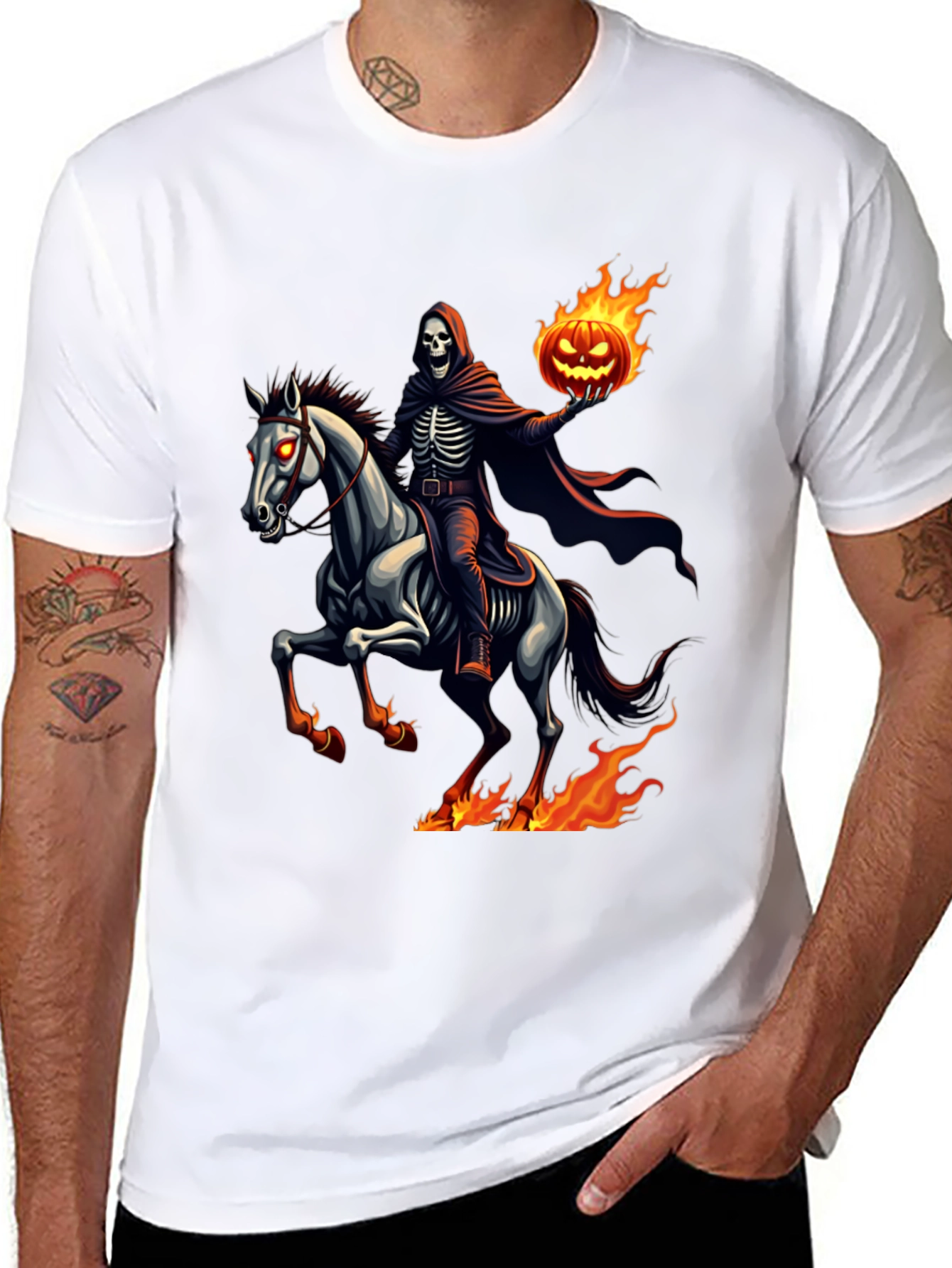 Grim Reaper Horseman T-Shirt - Halloween Ride