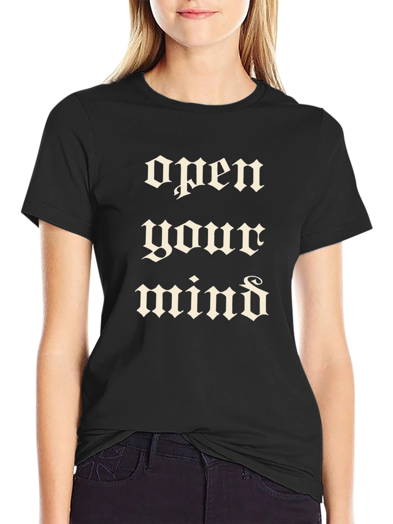 Open Your Mind Graphic Tee - Black