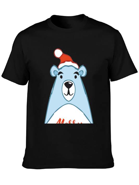 Festive Bear Graphic Tee - Holiday Style