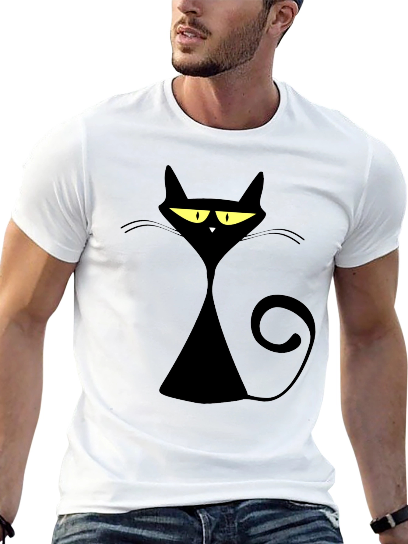Black Cat Graphic Tee - Stylish & Unique Design