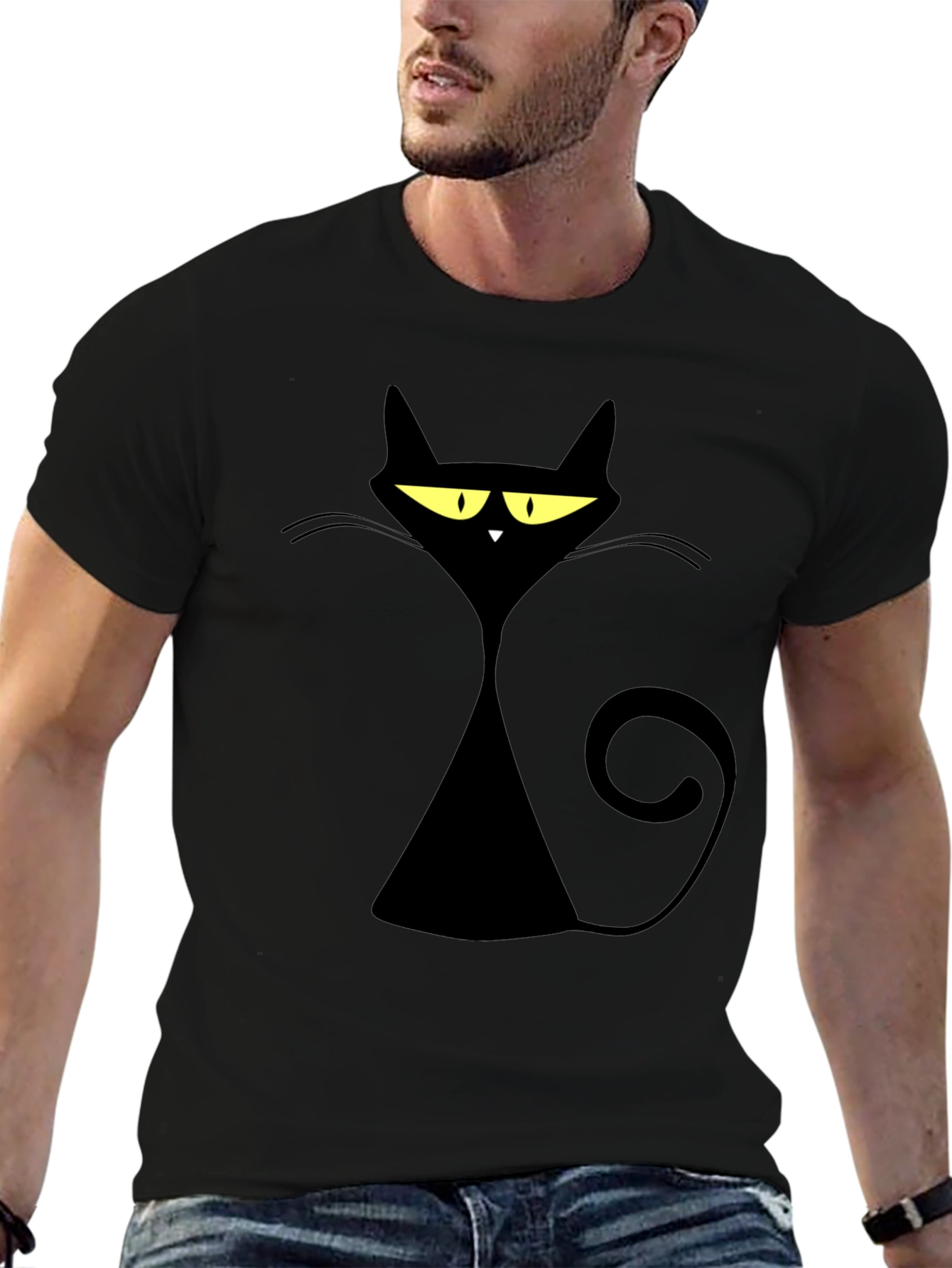 Black Cat Graphic Tee - Stylish & Unique Design