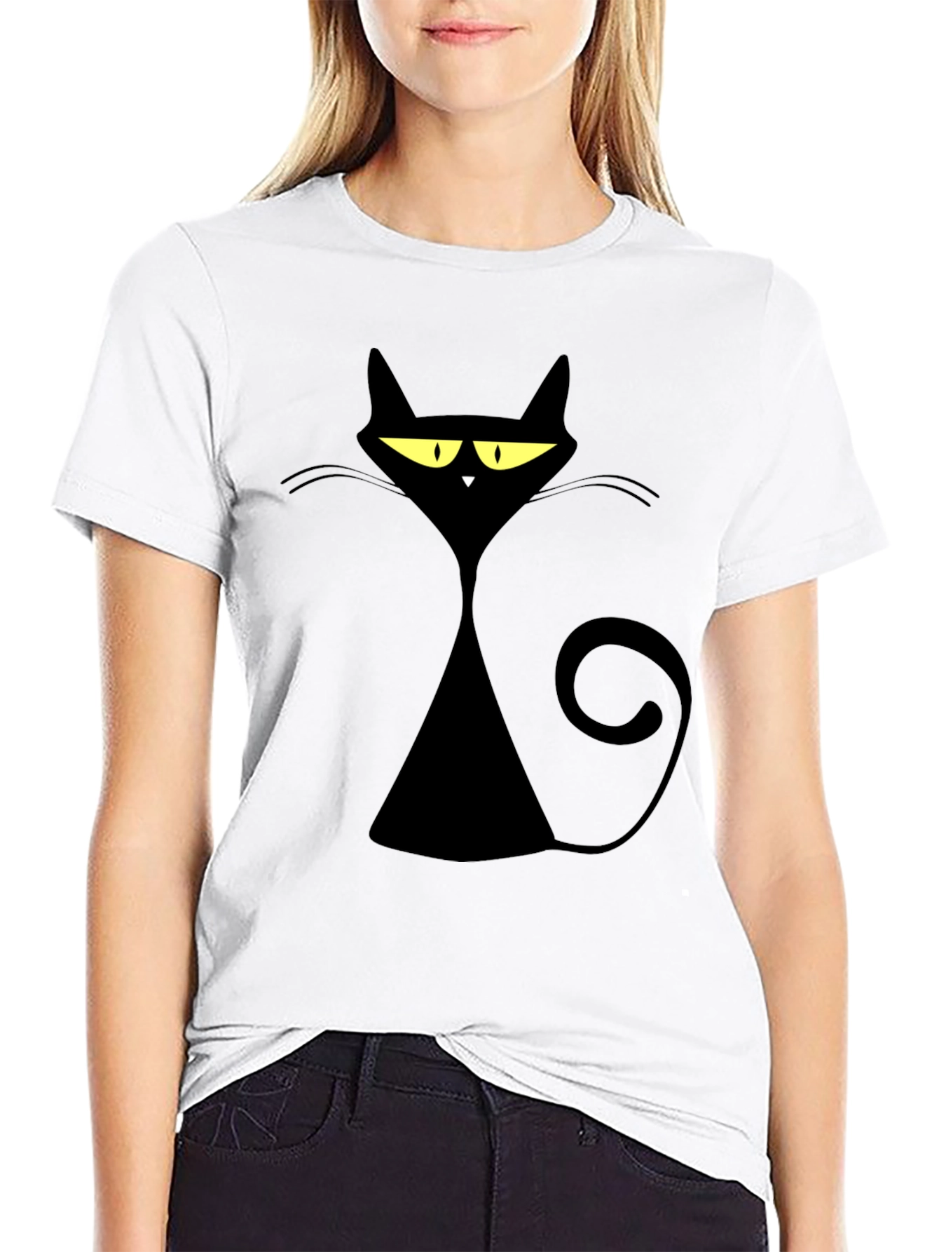 Black Cat Graphic Tee - Stylish & Unique Design