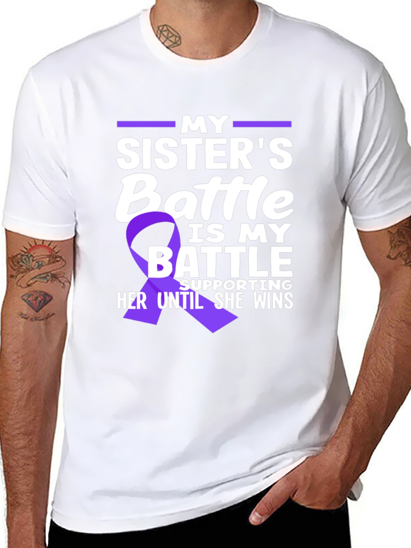 My Sisters Battle T-Shirt - Cancer Awareness