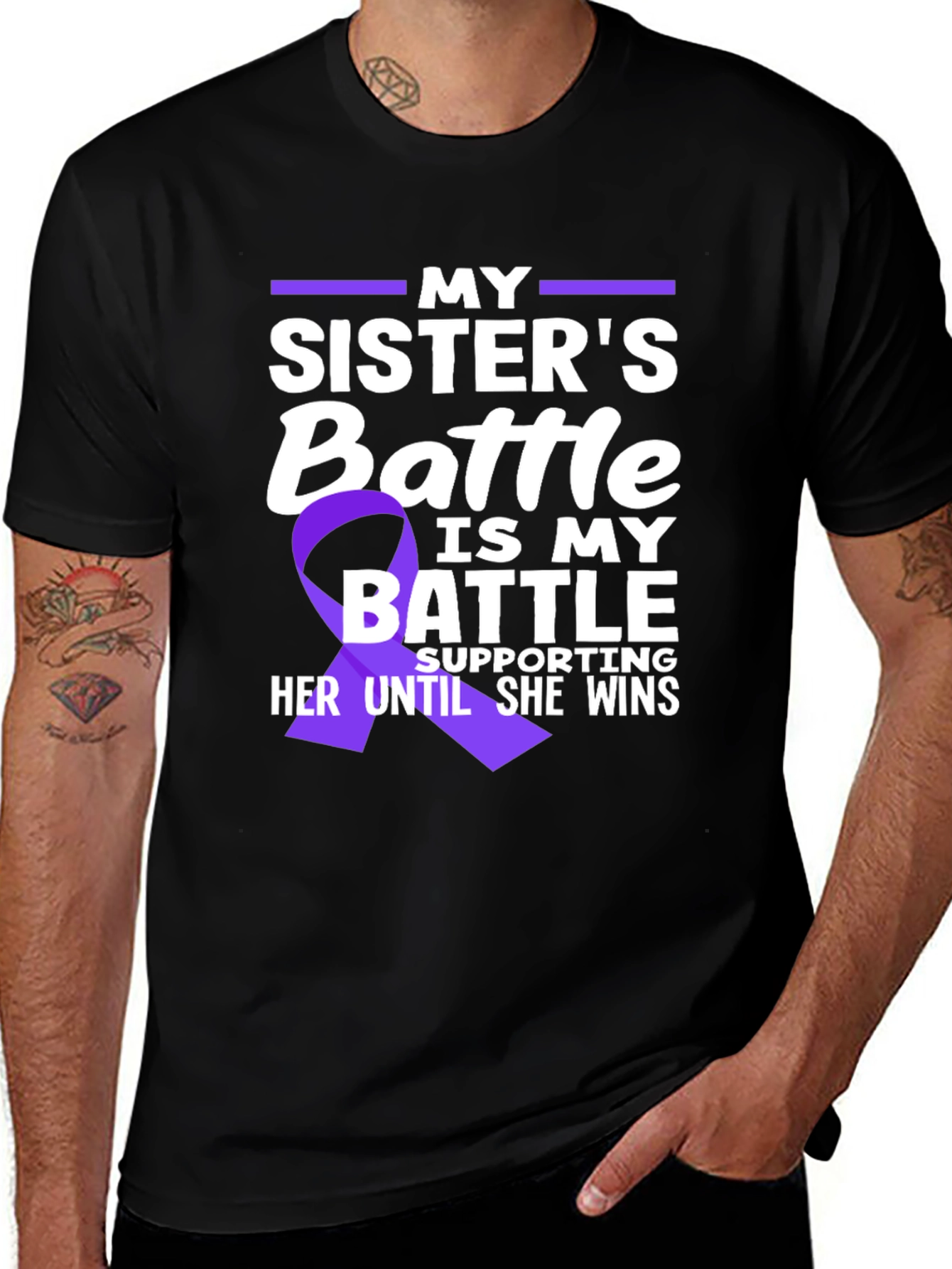 My Sisters Battle T-Shirt - Cancer Awareness