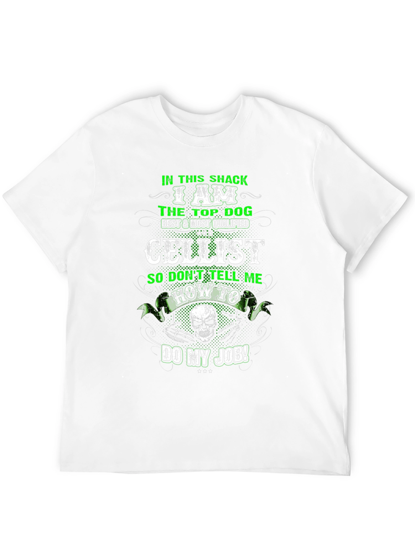 Cellist Top Dog Funny Graphic T-Shirt