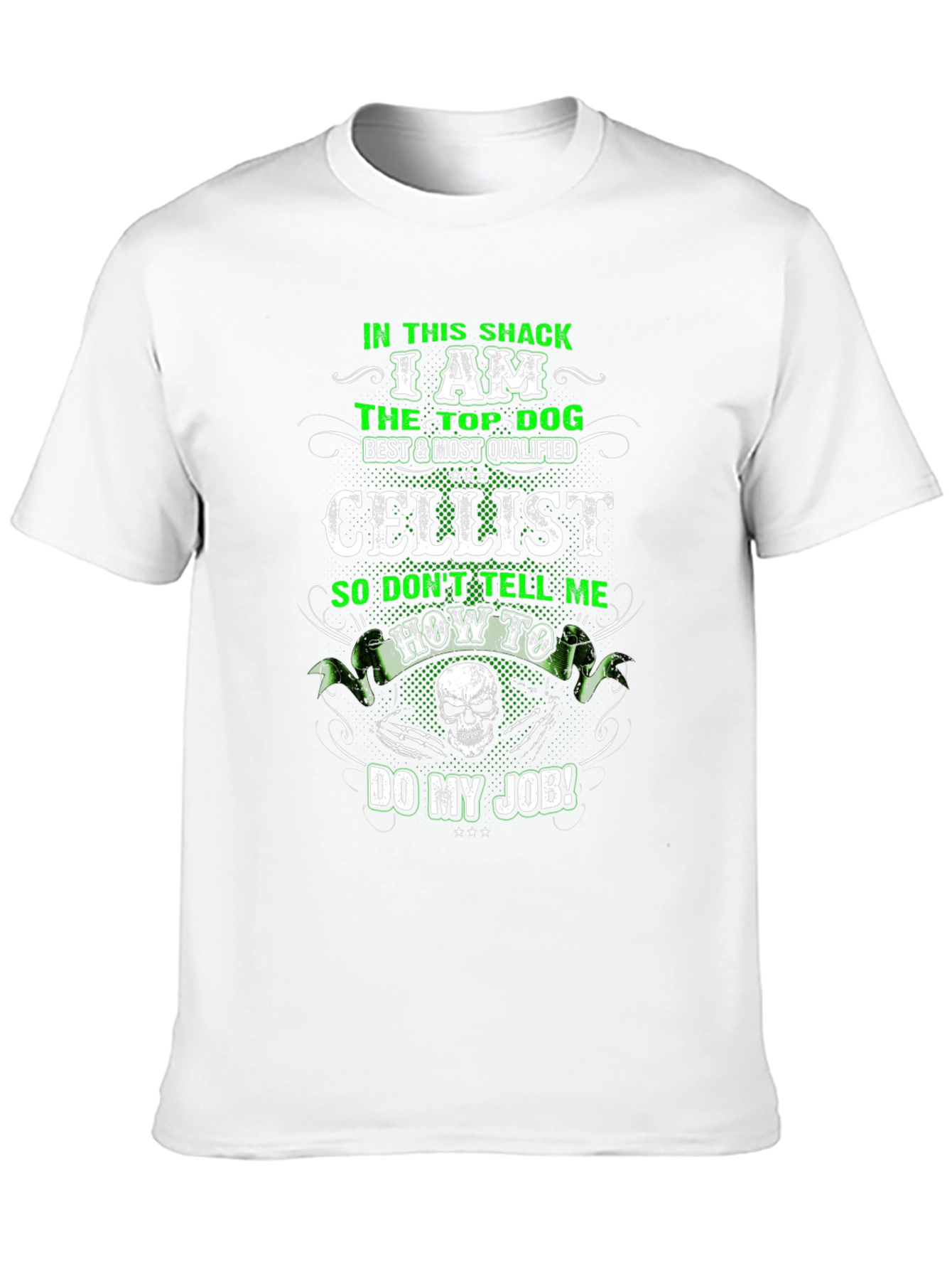 Cellist Top Dog Funny Graphic T-Shirt