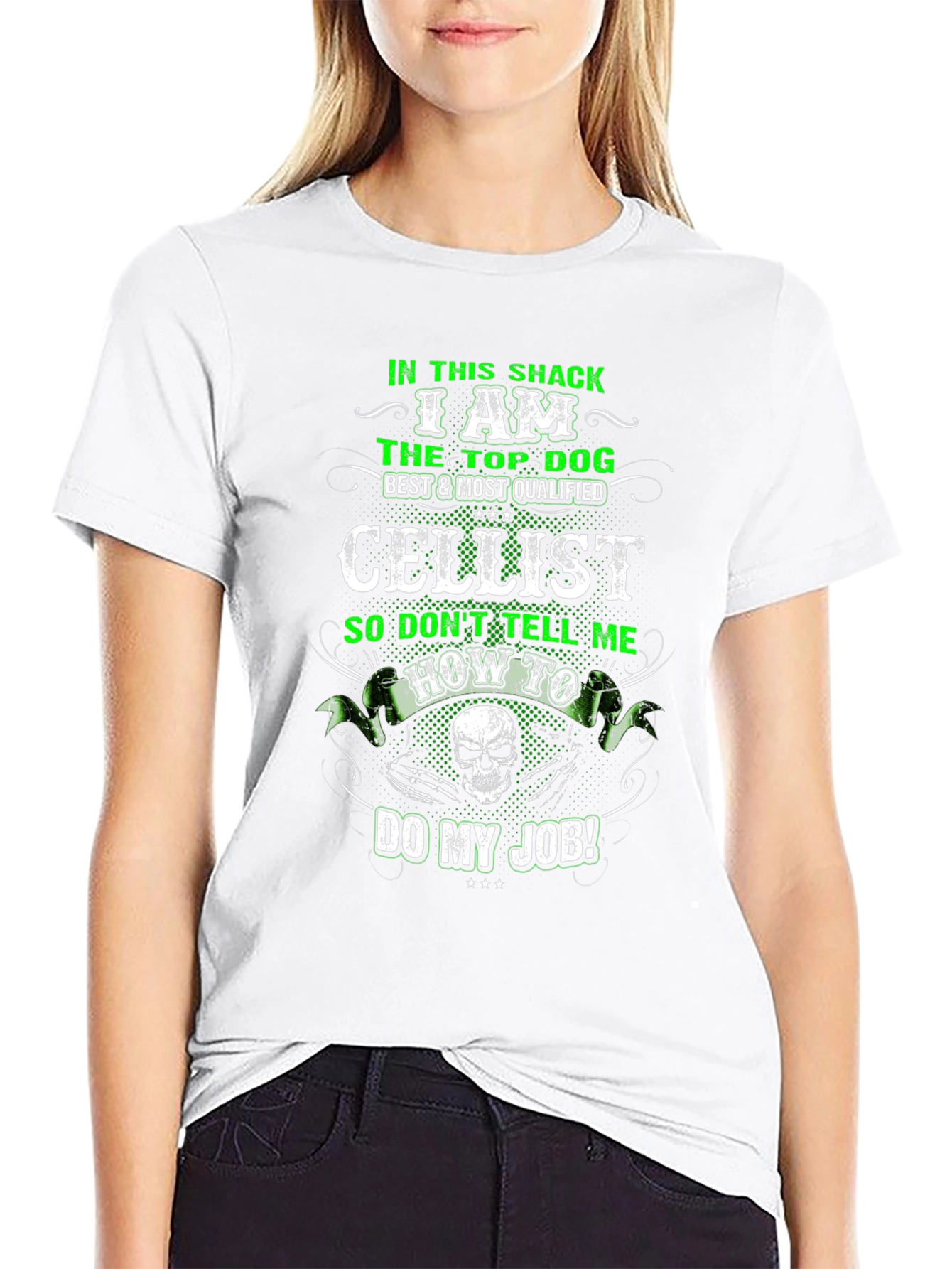 Cellist Top Dog Funny Graphic T-Shirt