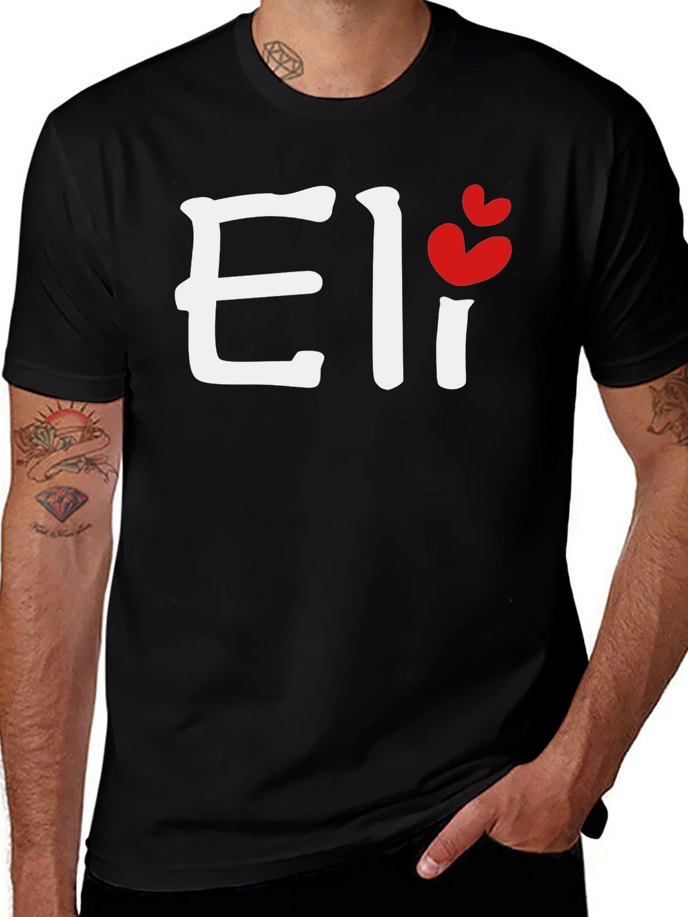 Personalized Eli Heart Graphic Tee