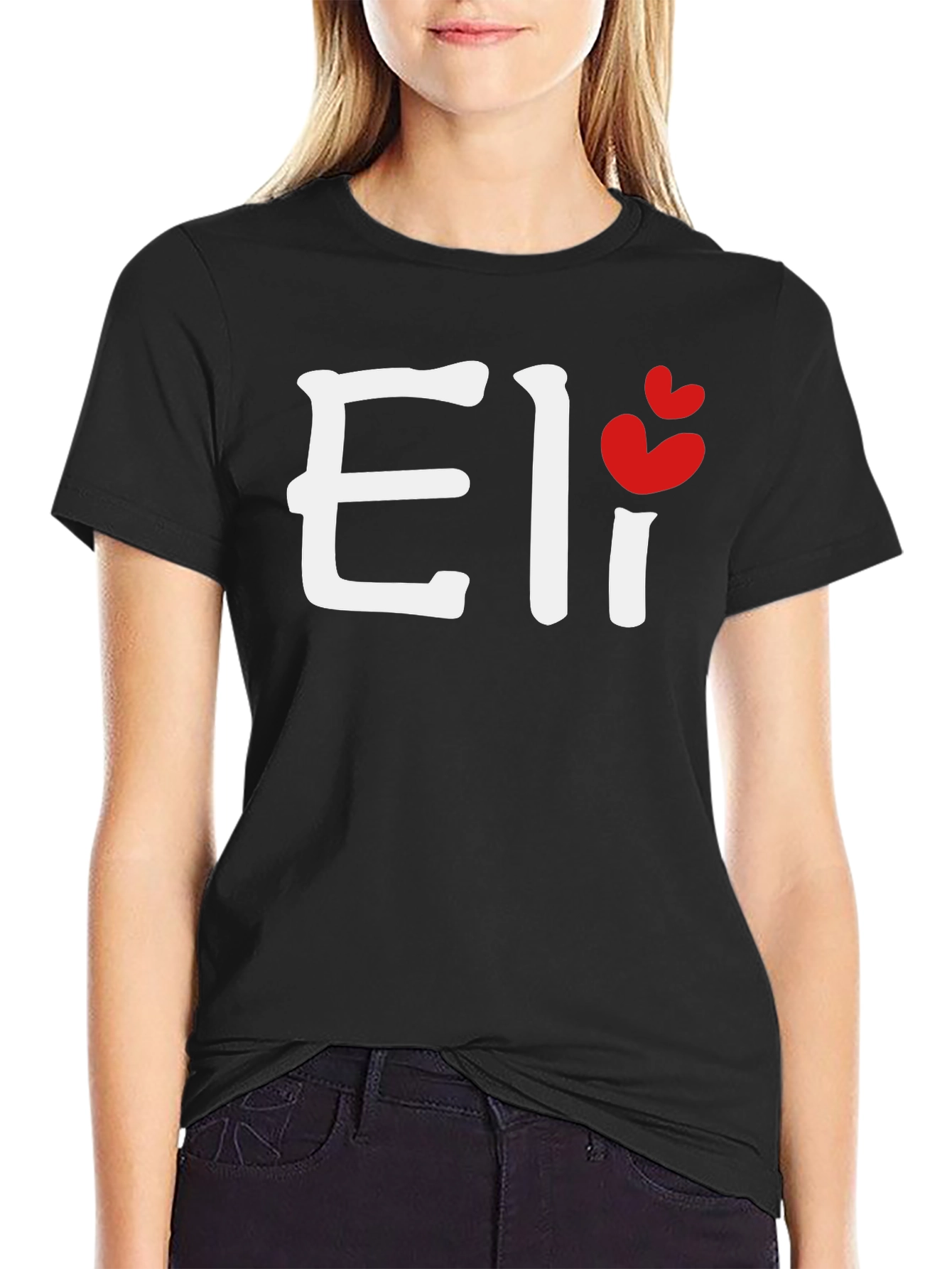 Personalized Eli Heart Graphic Tee