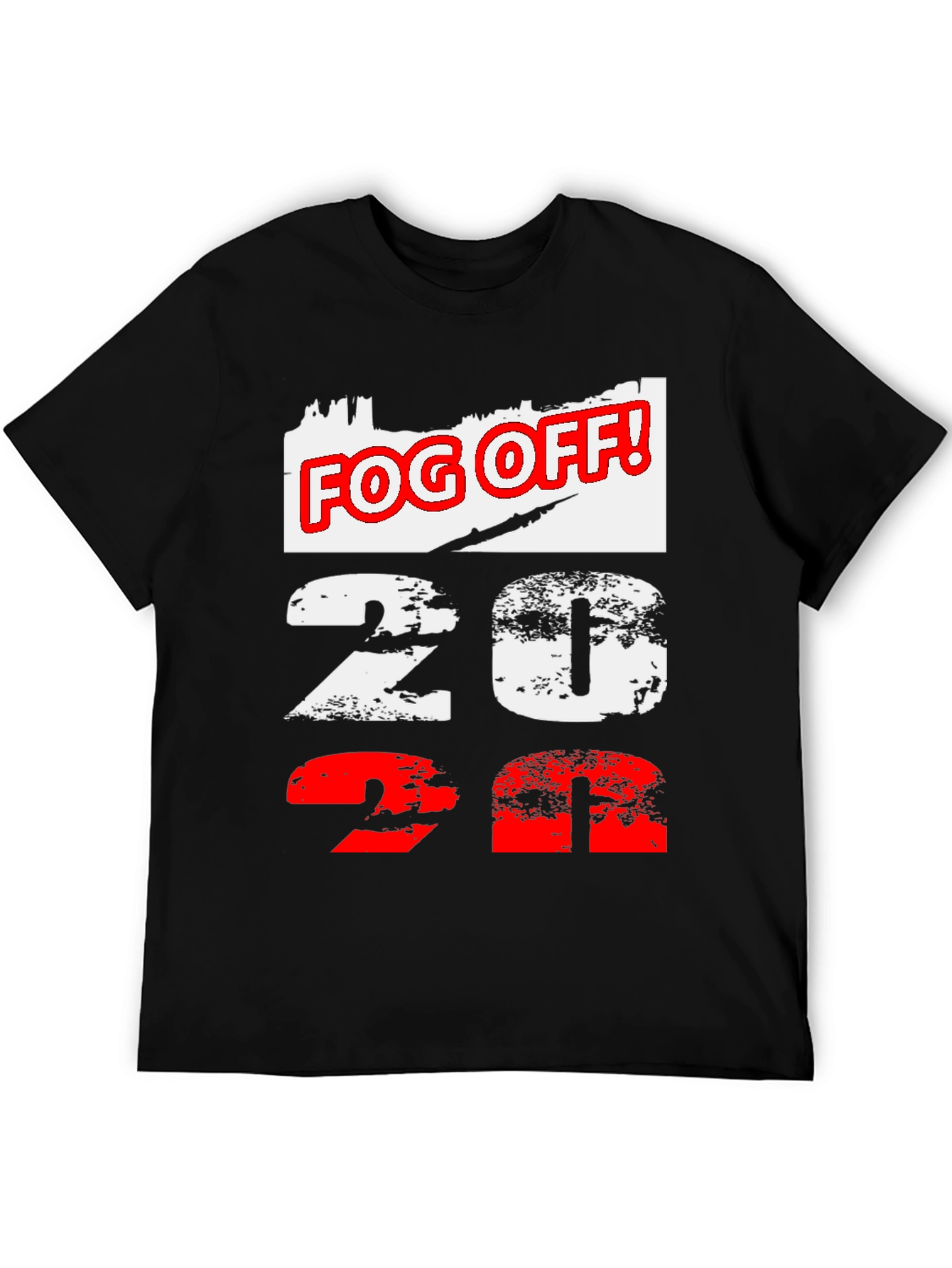 Fog Off! 2022 Graphic Print Black T-Shirt