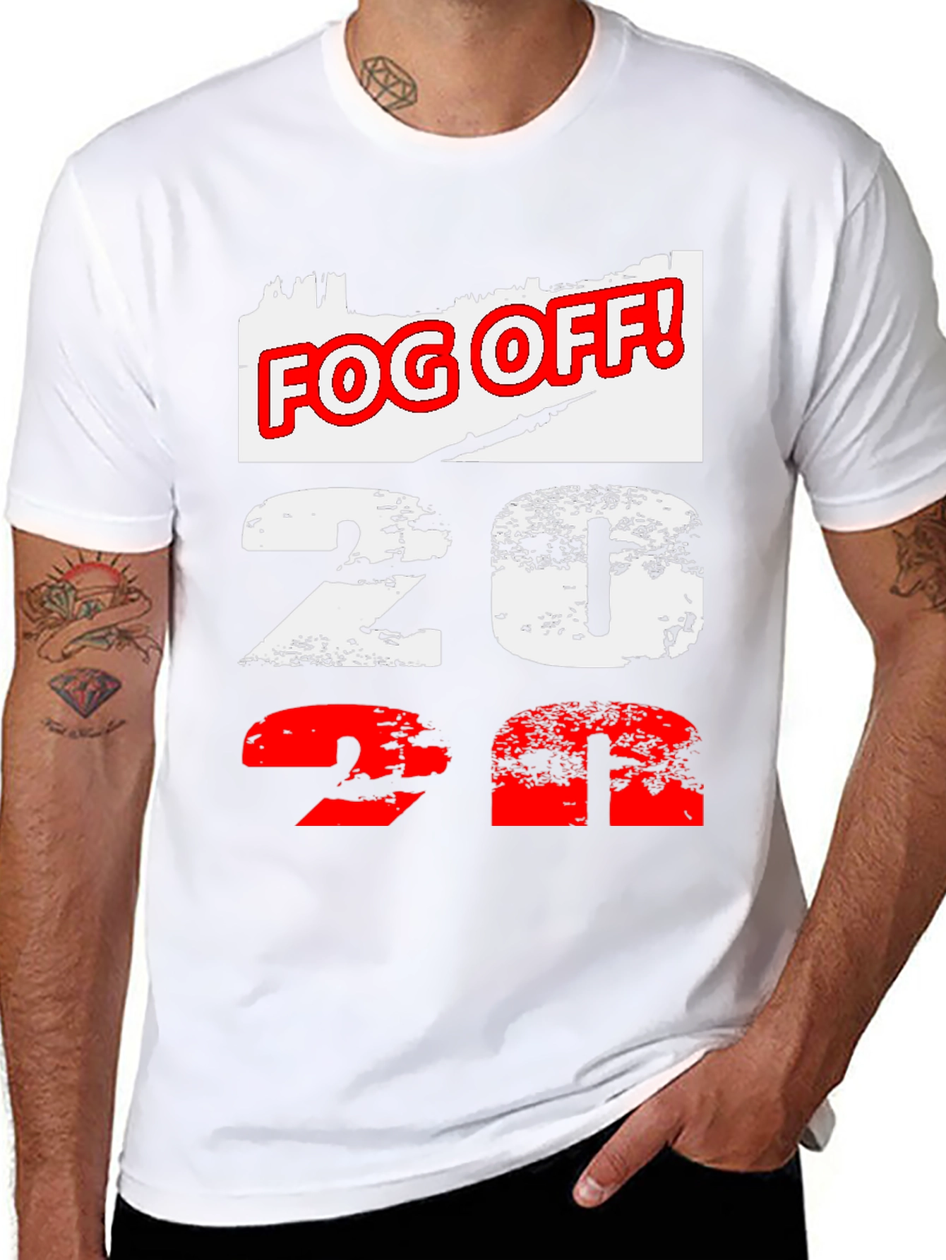 Fog Off! 2022 Graphic Print Black T-Shirt