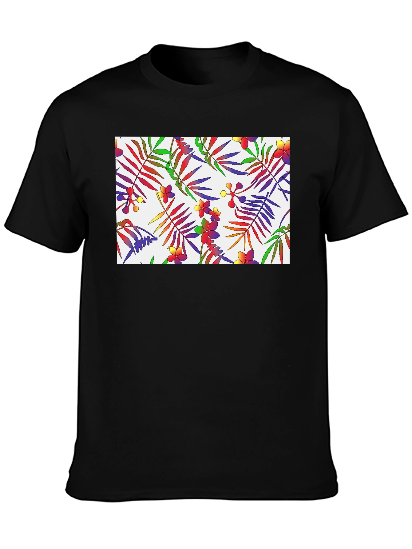 Tropical Floral Print Mens T-Shirt