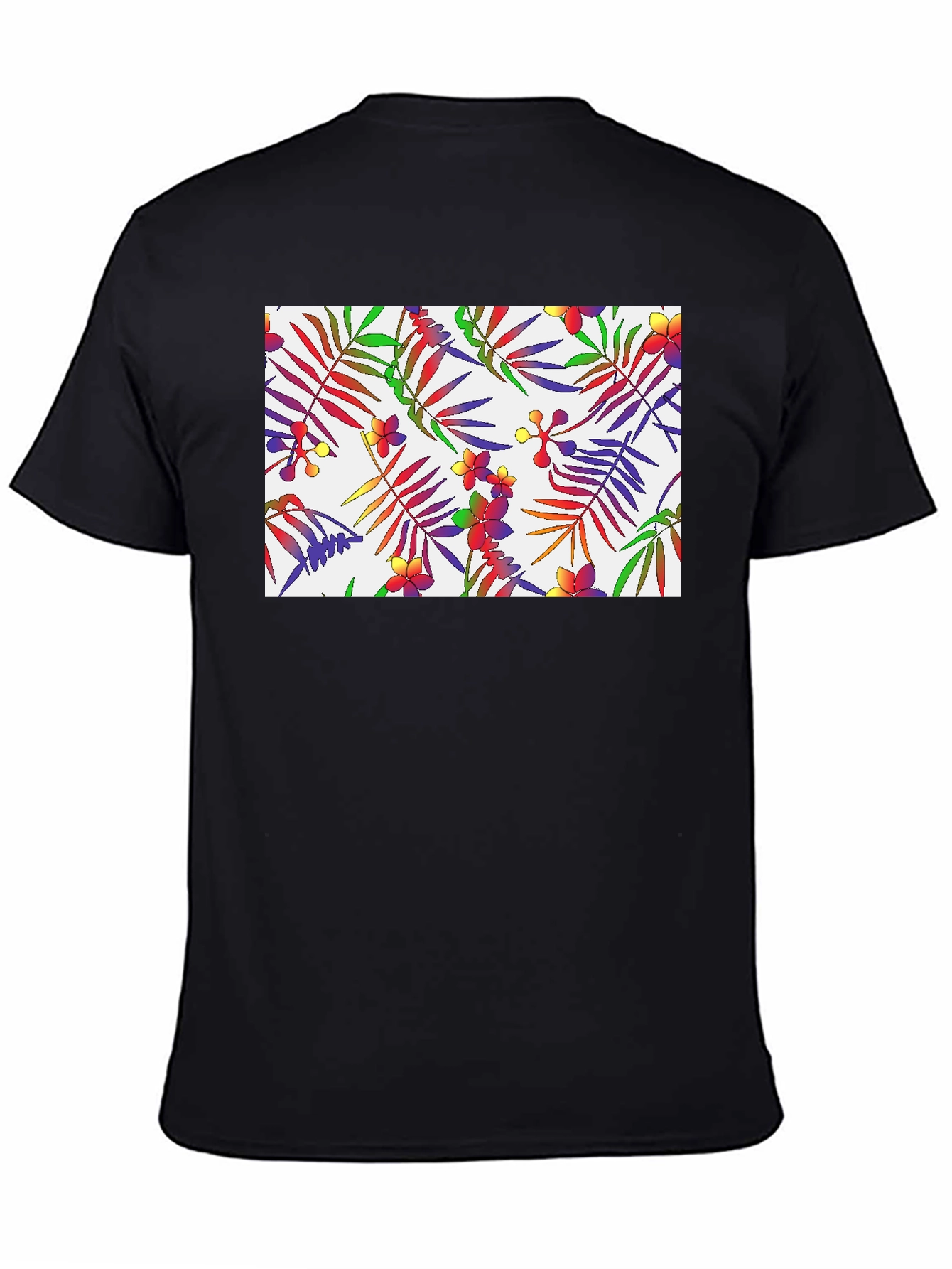 Tropical Floral Print Mens T-Shirt