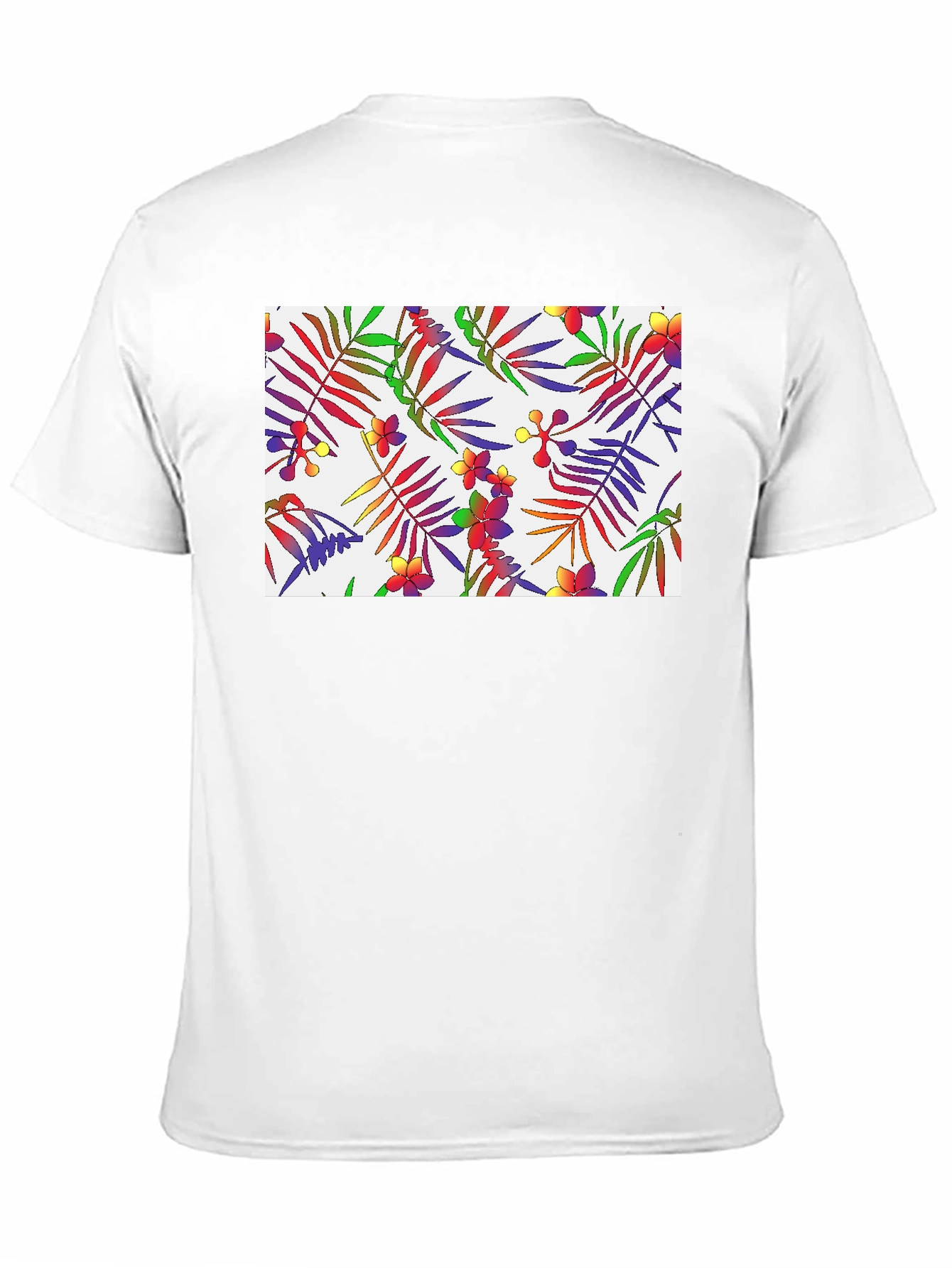 Tropical Floral Print Mens T-Shirt