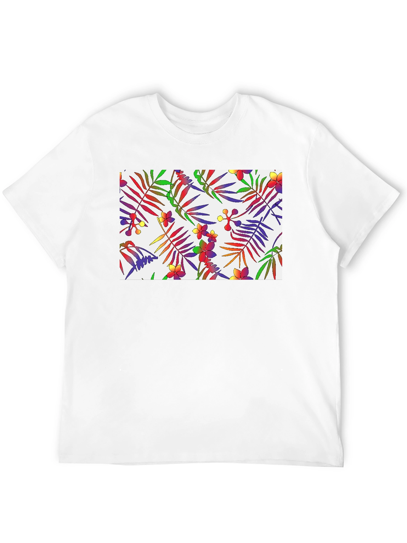 Tropical Floral Print Mens T-Shirt
