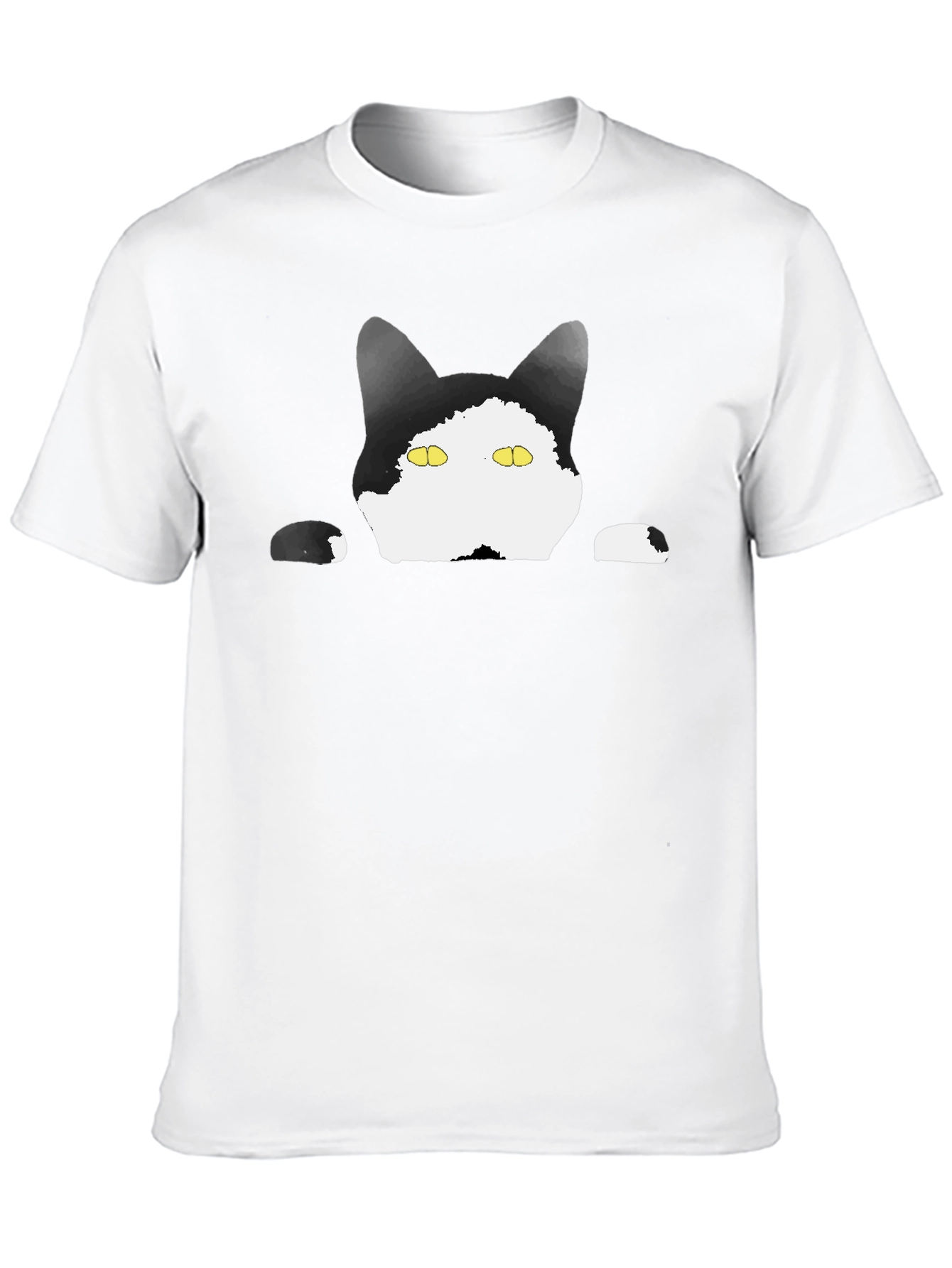Peek-a-Boo Cat Graphic Tee - Black T-Shirt