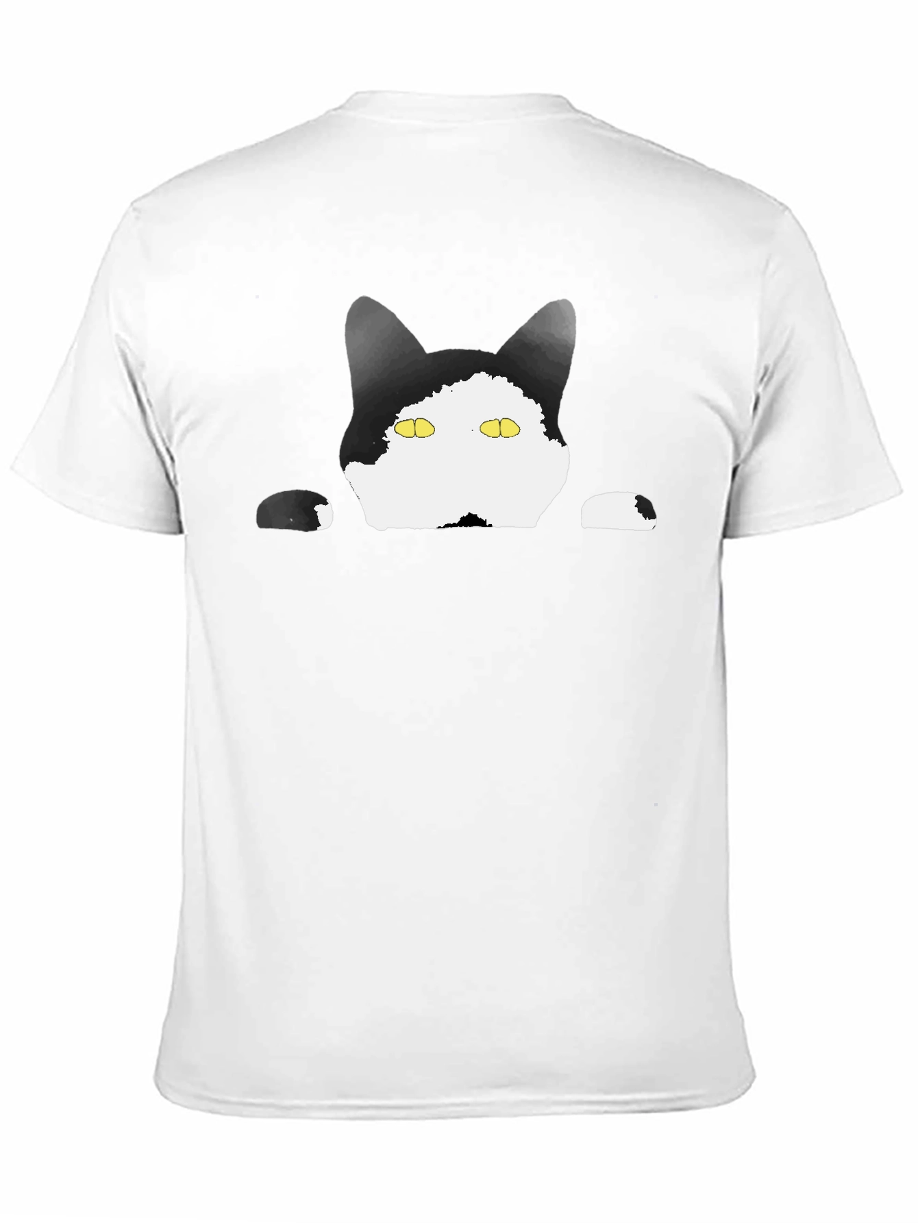 Peek-a-Boo Cat Graphic Tee - Black T-Shirt
