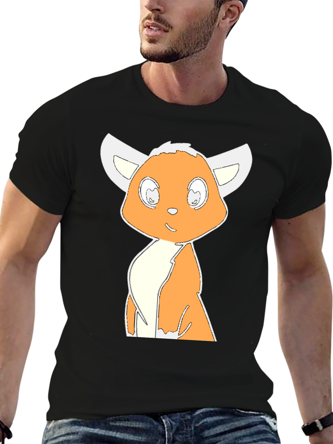 Cute Cartoon Fennec Fox Graphic T-Shirt