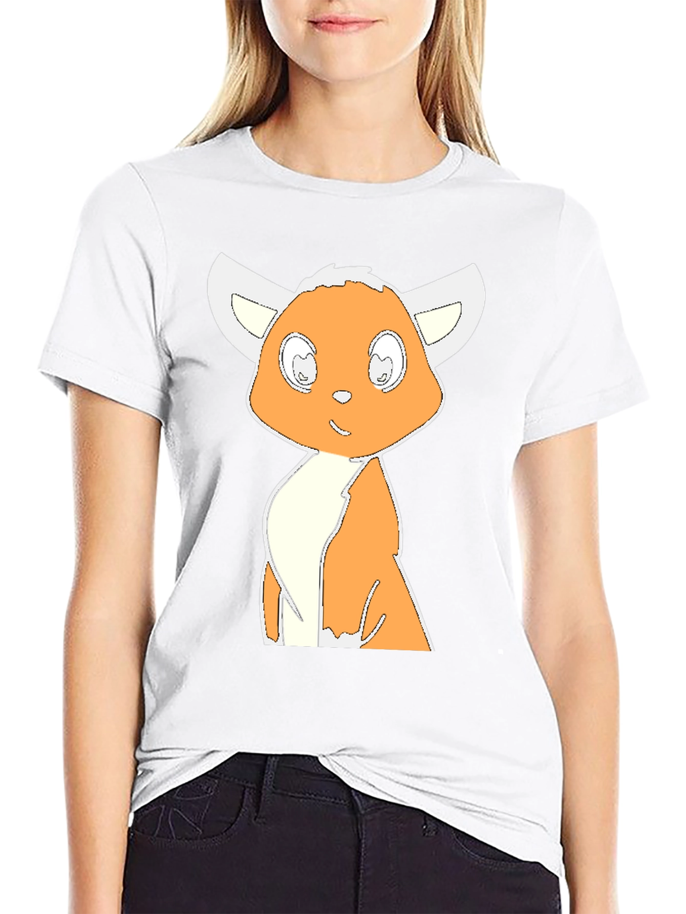 Cute Cartoon Fennec Fox Graphic T-Shirt