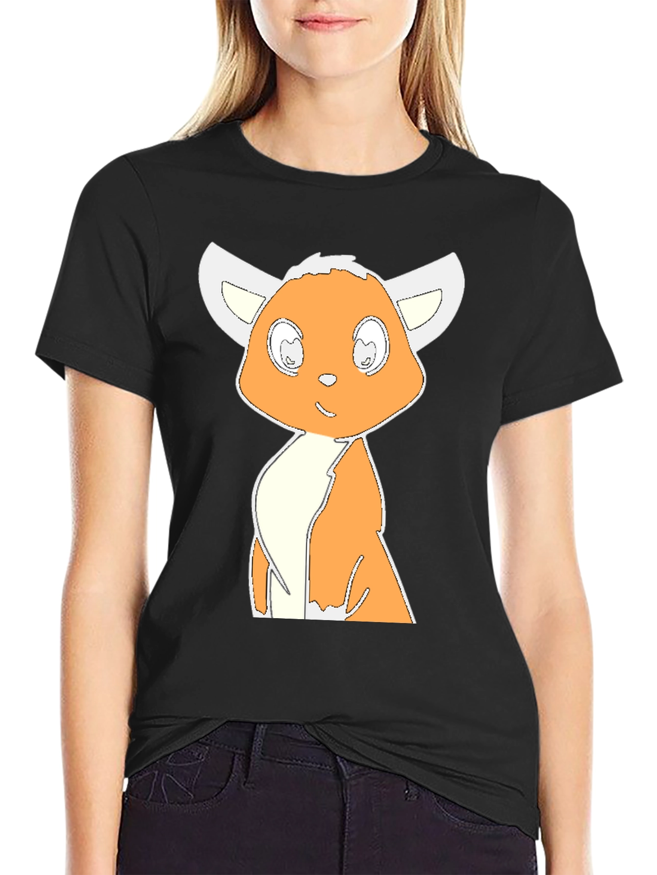 Cute Cartoon Fennec Fox Graphic T-Shirt