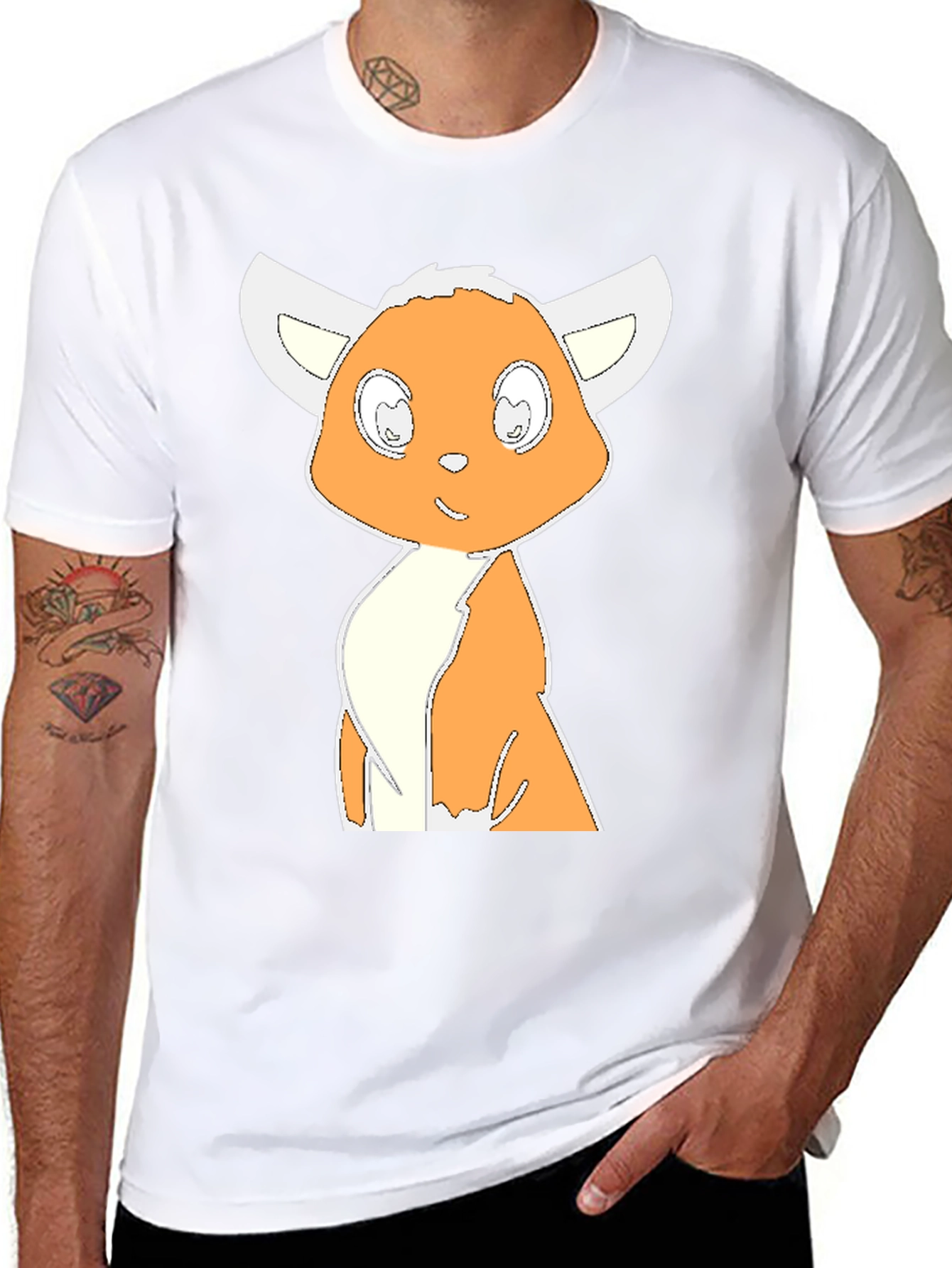 Cute Cartoon Fennec Fox Graphic T-Shirt