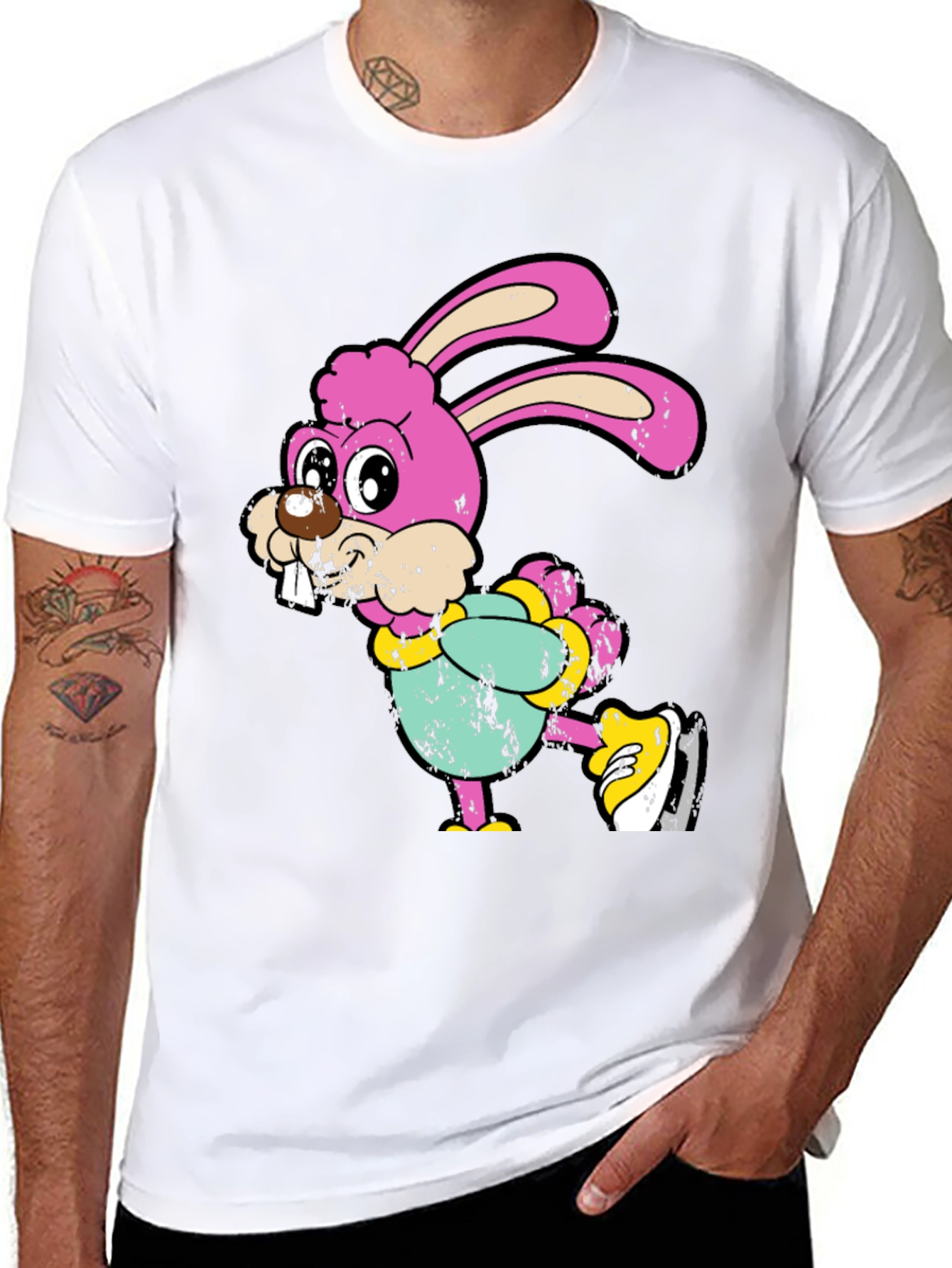 Retro Pink Bunny T-Shirt