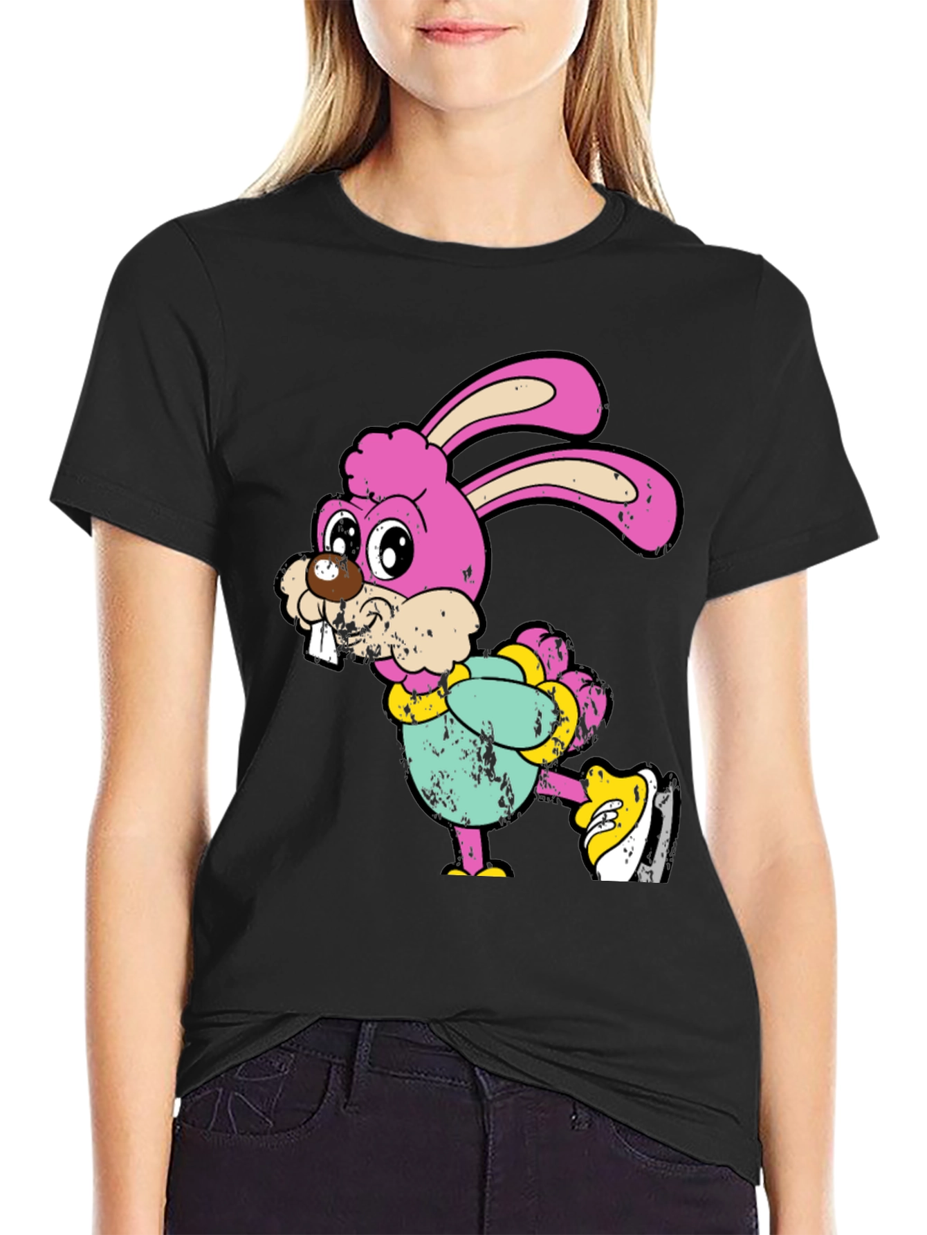Retro Pink Bunny T-Shirt