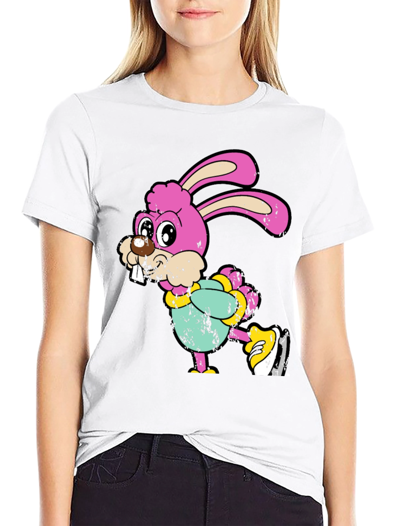 Retro Pink Bunny T-Shirt