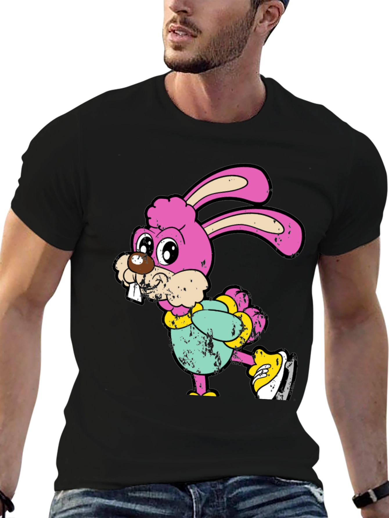 Retro Pink Bunny T-Shirt