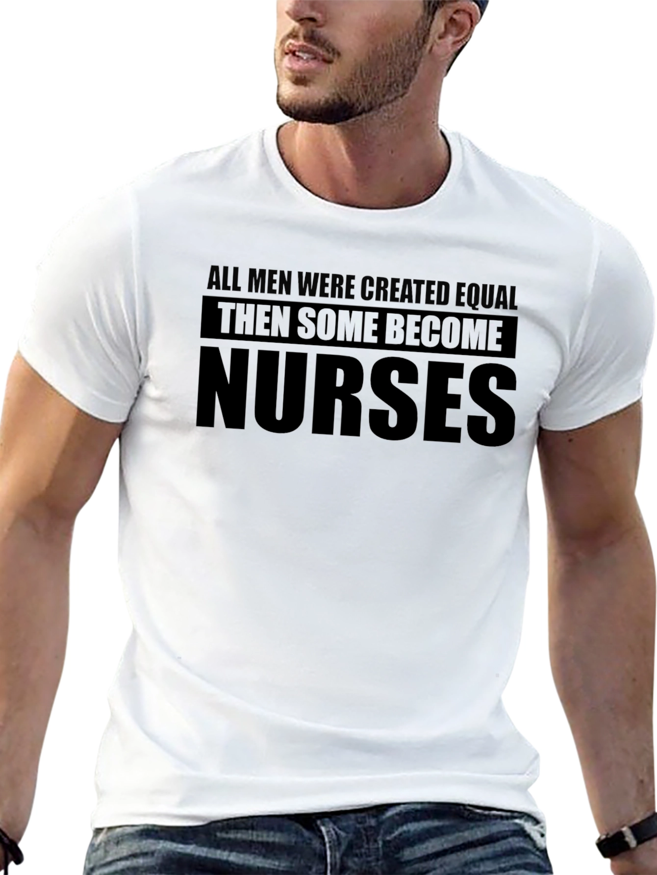 Mens Nurse Pride Graphic Tee - Black